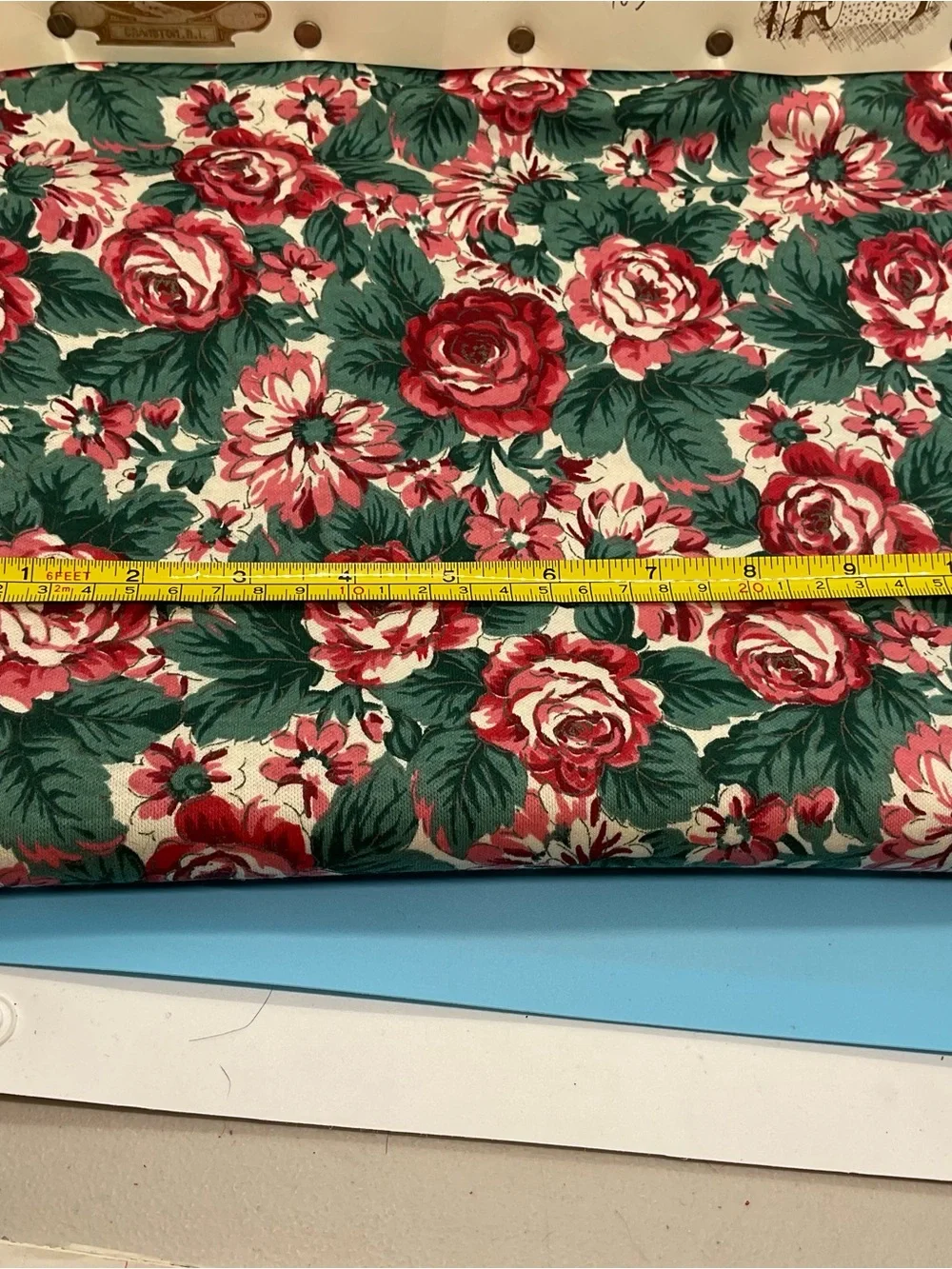 Vintage Cranston Textile Floral Jersey / Interlock Knit Samples 11” X 18” Cotton